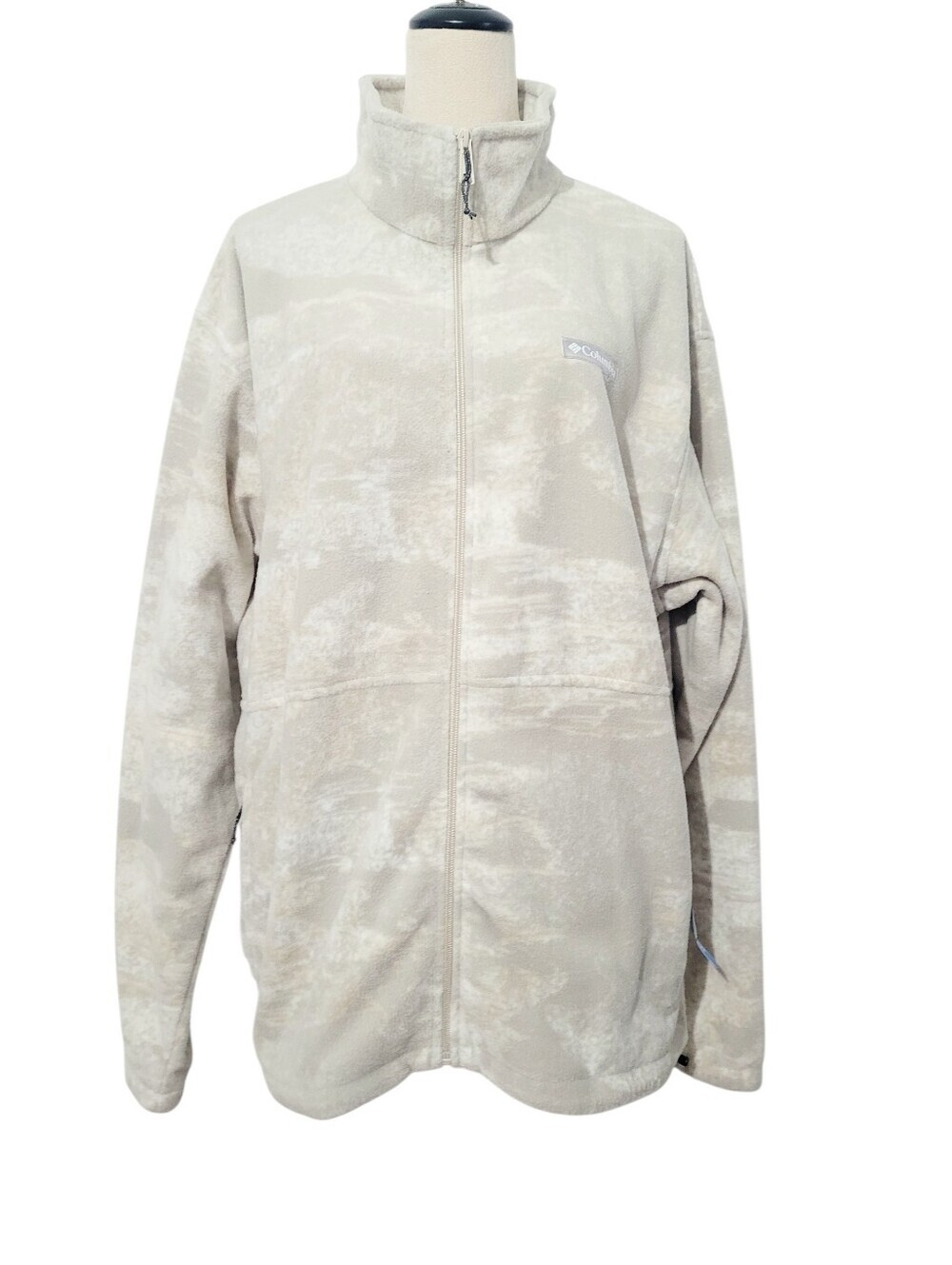 Columbia Granite Mountain Printed Fleece Jacket XL Full Zip Gray Camo NWT Unisex
